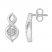 Diamond Earrings Sterling Silver