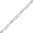 Mom Bracelet 1/10 ct tw Diamonds Sterling Silver/10K Gold