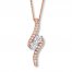 Ever Us Two-Stone Necklace 1/2 ct tw Diamonds 14K Rose Gold
