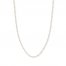Beaded Curb Chain Necklace 14K Yellow Gold 24" Length
