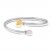 Cultured Pearl & Diamond Heart Cuff Sterling Silver/10K Yellow Gold