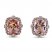 Le Vian Creme Brulee Morganite Earrings 1/2 ct tw Diamonds 14K Strawberry Gold