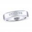 THE LEO Men's Diamond Wedding Band 1/5 ct tw Round-cut 14K White Gold