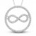 Diamond Infinity Necklace 1/4 ct tw Round-cut 10K White Gold 18"