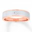 Men's Band 1/15 Carat Diamond 10K Rose Gold