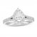 Neil Lane Diamond Engagement Ring 1-3/8 ct tw Pear/Round 14K White Gold