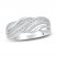 Diamond Wave Ring 1/4 ct tw Round-cut Sterling Silver