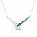 Love + Be Loved Lab-Created Emerald Necklace Sterling Silver 18"
