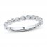 Diamond Wedding Band 1/20 ct tw Round-cut 10K White Gold