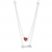Heart & Arrow Necklace Lab-Created Gemstones Sterling Silver