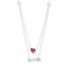 Heart & Arrow Necklace Lab-Created Gemstones Sterling Silver