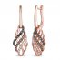 Le Vian Diamond Dangle Earrings 3/4 ct tw 14K Strawberry Gold