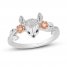 Disney Treasures Bambi Diamond Ring 1/10 ct tw Round-Cut Sterling Silver/10K Rose Gold