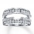 Diamond Enhancer Ring 1 ct tw Round-cut 14K White Gold