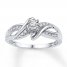 Diamond Promise Ring 1/8 ct tw Round-cut Sterling Silver