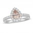 Neil Lane Morganite Engagement Ring 5/8 ct tw Diamonds 14K Two-Tone Gold