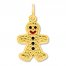 Gingerbread Man Charm 14K Yellow Gold