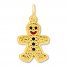 Gingerbread Man Charm 14K Yellow Gold