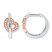 Heart Hoop Earrings 1/5 ct tw Diamonds Sterling Silver/10K Gold