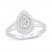 Diamond Ring 1/20 ct tw Pear-shaped Sterling Silver
