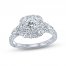 Monique Lhuillier Bliss Diamond Engagement Ring 1-5/8 ct tw Round, Pear, Marquise-cut 18K White Gold