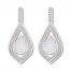 Lab-Created Opal Earrings 1/5 ct tw Diamonds Sterling Silver