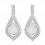 Lab-Created Opal Earrings 1/5 ct tw Diamonds Sterling Silver