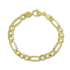 8" Figaro Link Bracelet 14K Yellow Gold Appx. 3.2mm