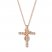 Le Vian Diamond Cross Necklace 1/2 ct tw 14K Strawberry Gold