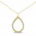 Italian Teardrop Glitter Necklace 14K Yellow Gold 18"