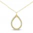 Italian Teardrop Glitter Necklace 14K Yellow Gold 18"