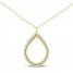 Italian Teardrop Glitter Necklace 14K Yellow Gold 18"