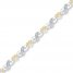 Diamond Heart Bracelet 1/10 ct tw Sterling Silver/10K Gold