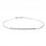 Thin Bar Bracelet 14K White Gold