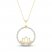 By Women For Women Diamond Lotus Necklace 1/4 ct tw Round-cut 10K Yellow Gold 18"