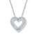Heart Necklace 1/10 ct tw Diamonds 10K White Gold