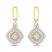 Diamond Earrings 3/8 ct tw Round-cut 10K Yellow Gold