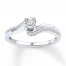 Diamond Promise Ring 1/6 ct tw Round-cut 10K White Gold