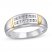 Men's Diamond Wedding Band 1/4 ct tw Round-cut 10K Two-tone Gold