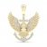 Men's Eagle & Anchor Diamond Pendant 1/5 ct tw Round-cut 10K Yellow Gold