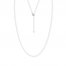 16" Adjustable Box Chain 14K White Gold Appx. .55mm