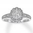 Diamond Engagement Ring 1/2 ct tw Round-cut 14K White Gold