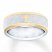 Men's Cross Wedding Band Stainless Steel/Yellow Ion-Plating 7mm