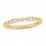 Diamond Anniversary Ring 1/8 ct tw Round/Baguette 10K Yellow Gold