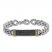 Men's Black Diamond ID Bracelet 1 ct tw Round-cut 10K Two-Tone Gold 8.7"