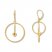 Circle Drop Earrings 10K Yellow Gold