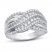 Diamond Fashion Ring 1 ct tw Round/Baguette Sterling Silver