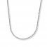 Wheat Chain Necklace 14K White Gold 16" Length