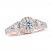 THE LEO Ideal Cut Diamond 3-Stone Engagement Ring 1 ct tw 14K Rose Gold
