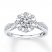 Diamond Engagement Ring 7/8 ct tw Round-cut 14K White Gold